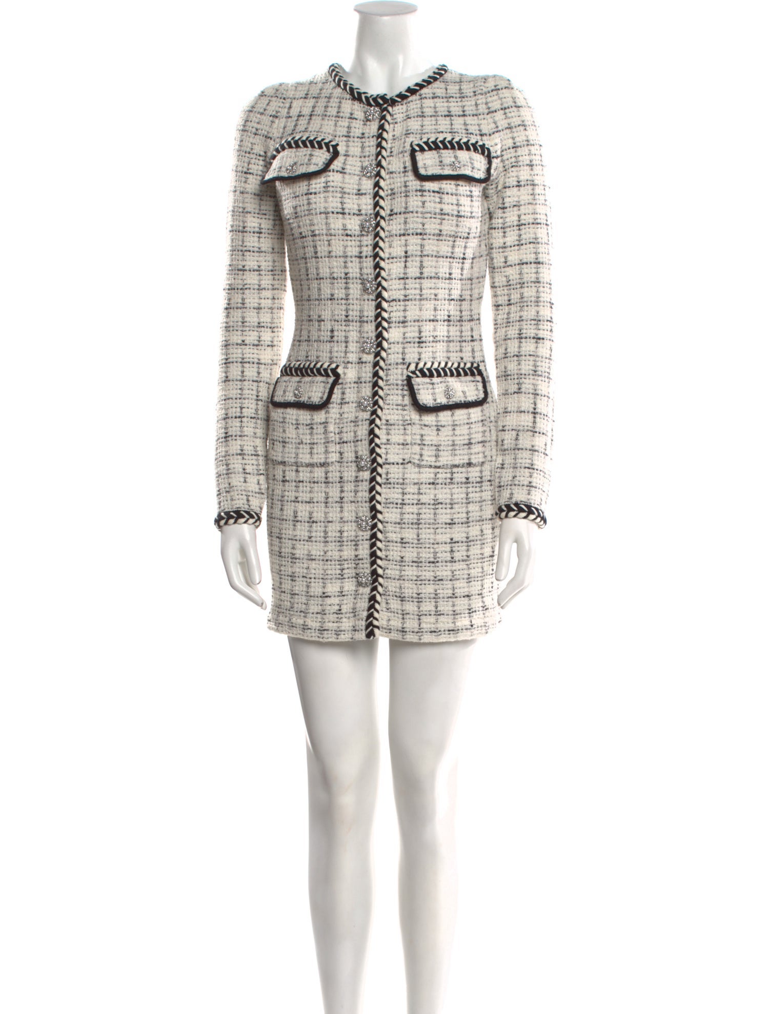 Self-Portrait Plaid Print Mini Dress