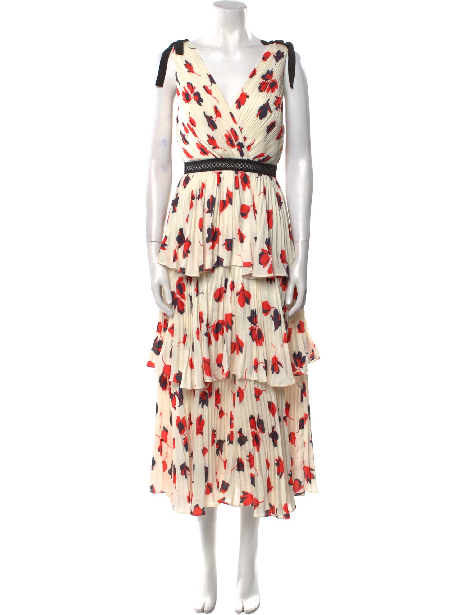 Self-Portrait Floral Print Long Dress