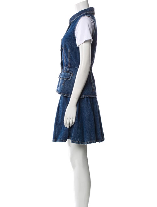 Self-Portrait Pleated Accents Skirt Set