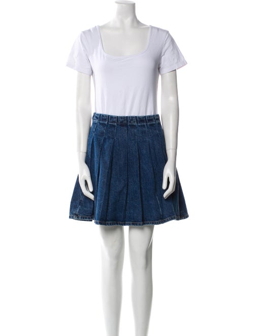 Self-Portrait Pleated Accents Skirt Set