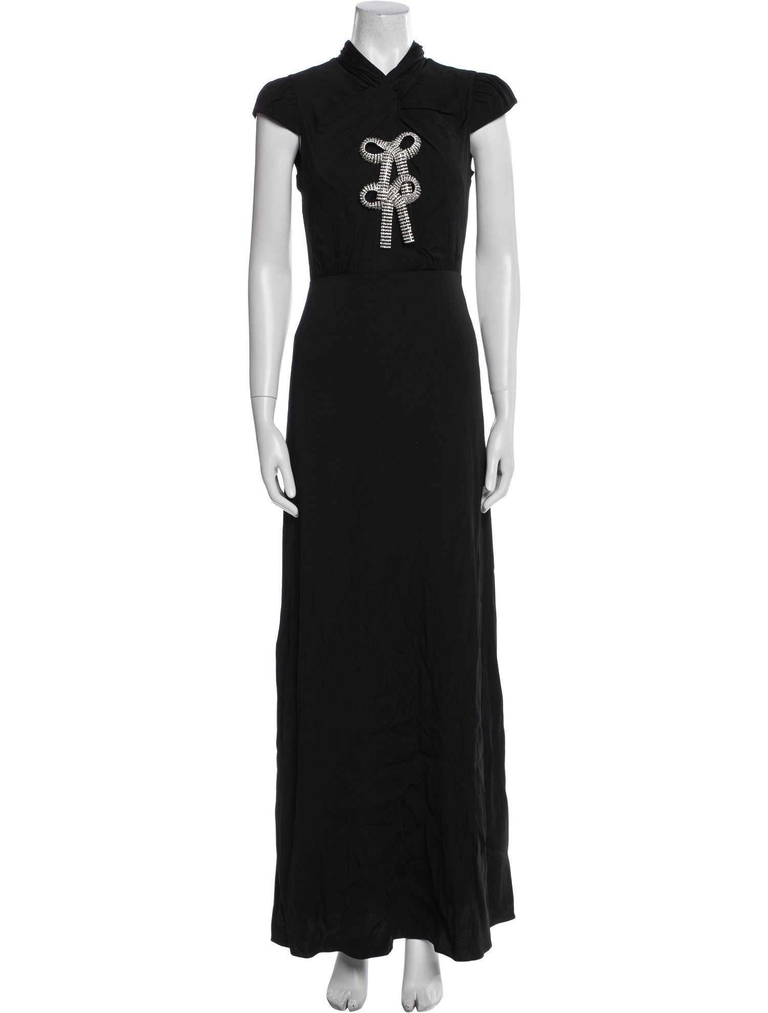 Self-Portrait Mock Neck Long Dress