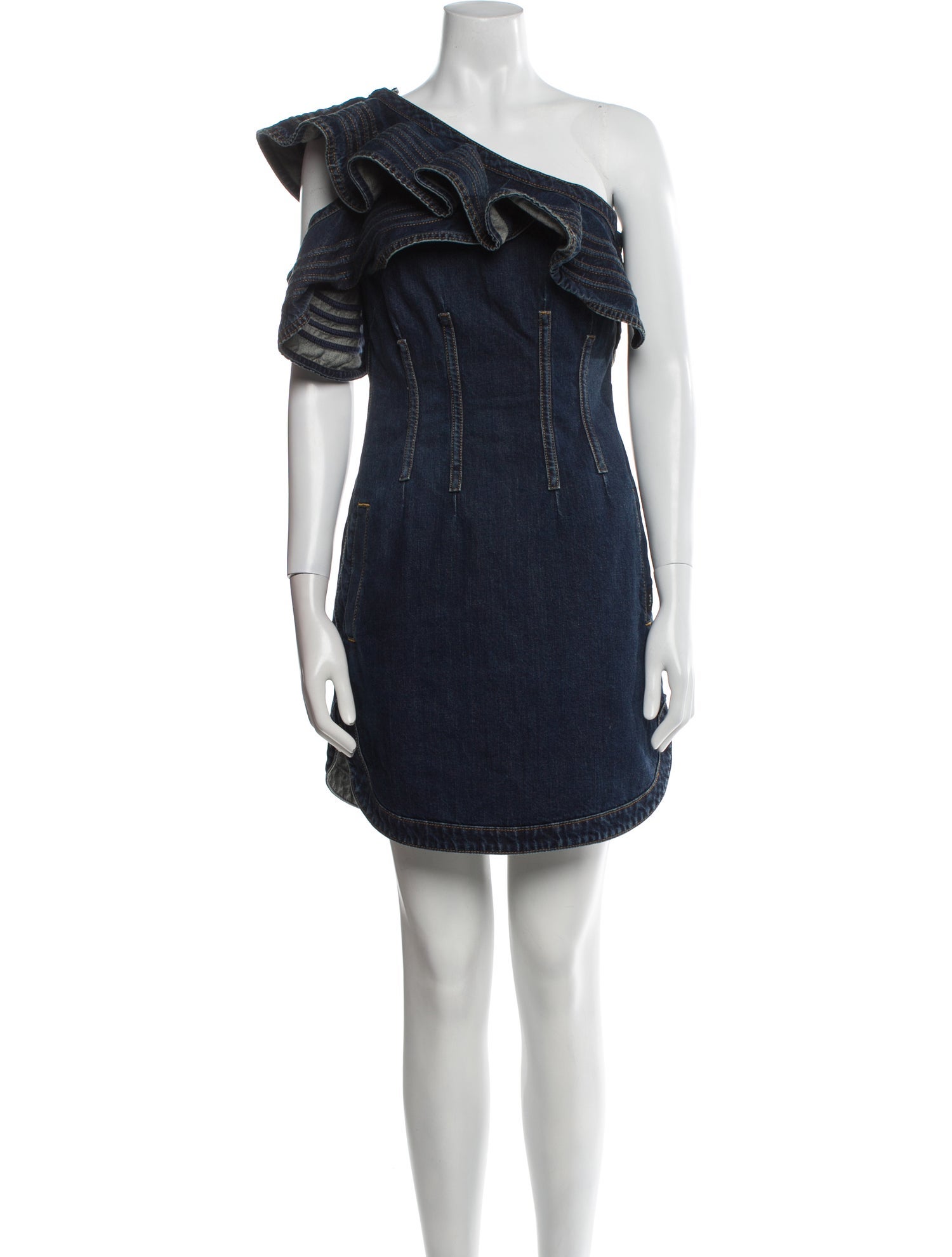 Self-Portrait x Lee One-Shoulder Mini Dress