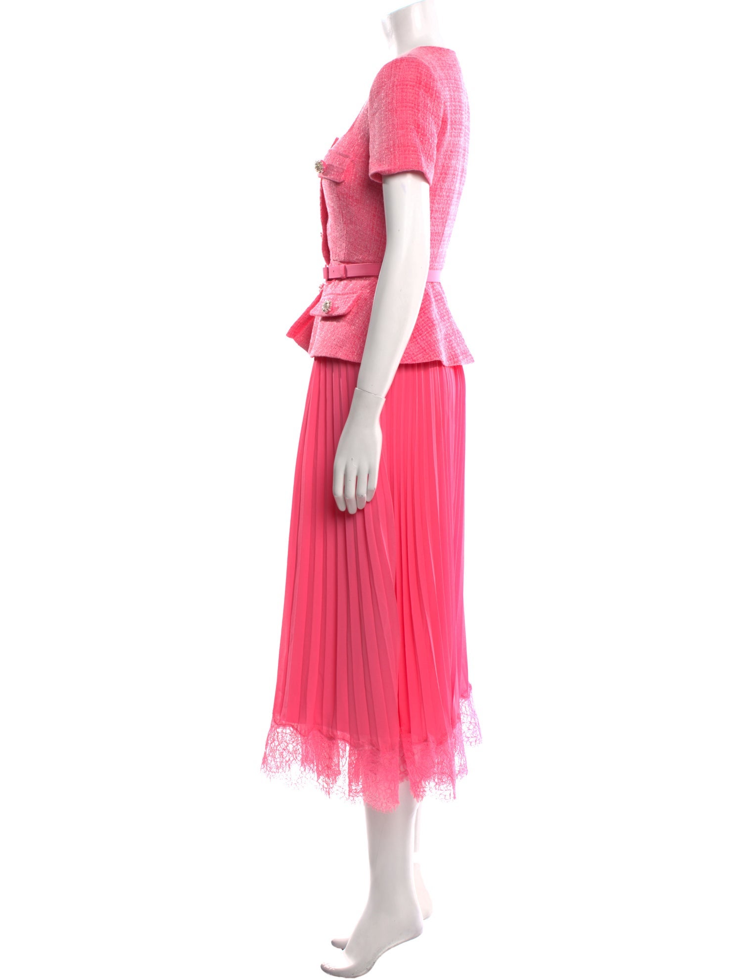 Self-Portrait Square Neckline Knee-Length Dress