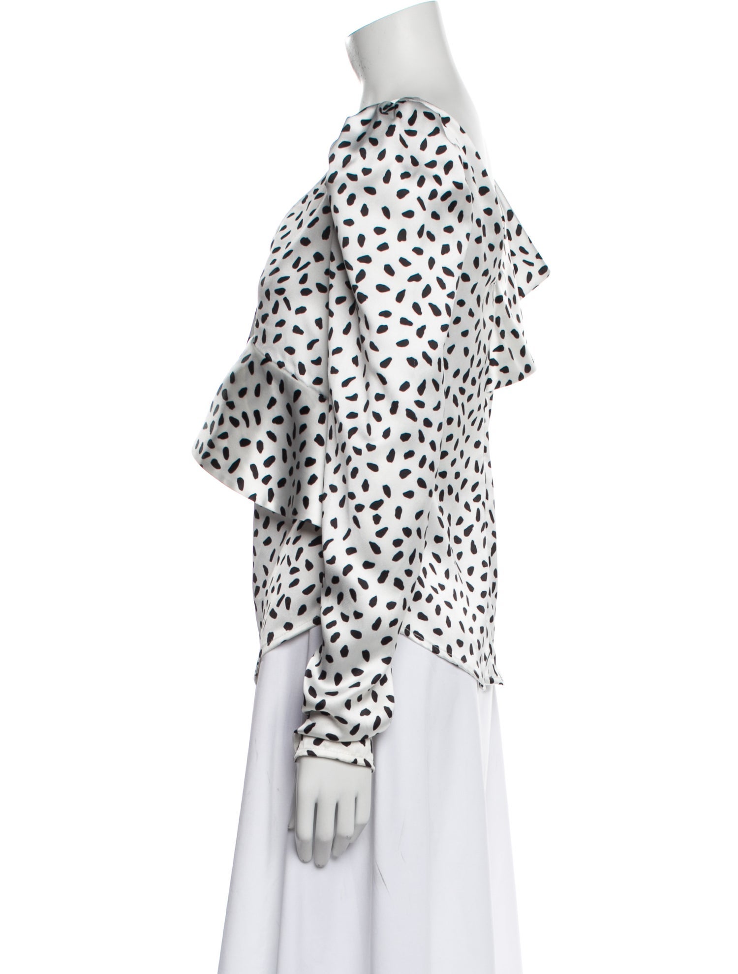 Self-Portrait Printed V-Neck Blouse