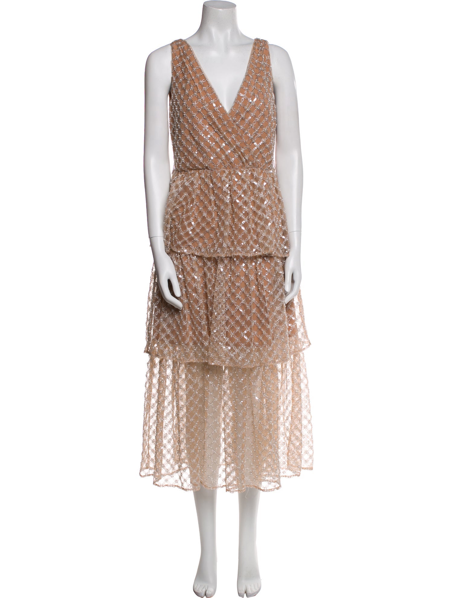 Self-Portrait V-Neck Long Dress w/ Tags