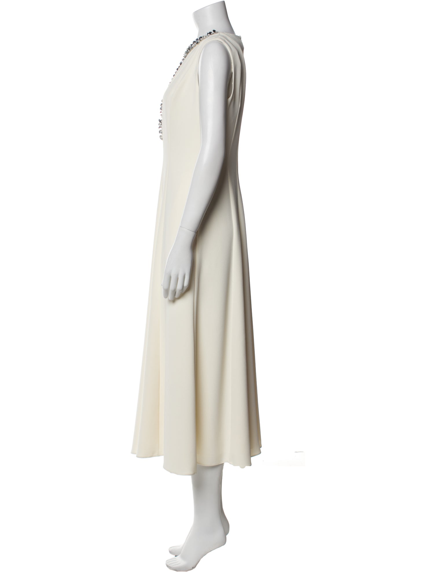 Self-Portrait Crew Neck Long Dress