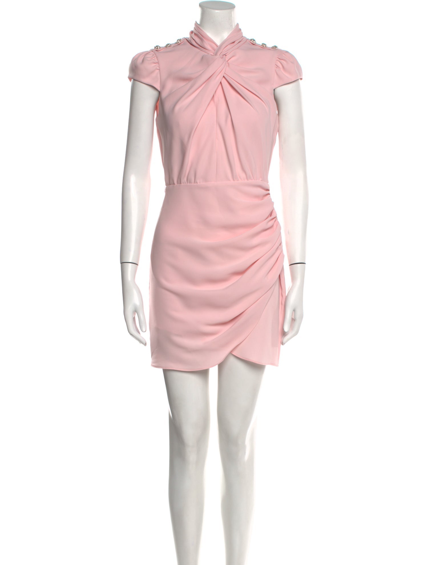 Self-Portrait Mock Neck Mini Dress