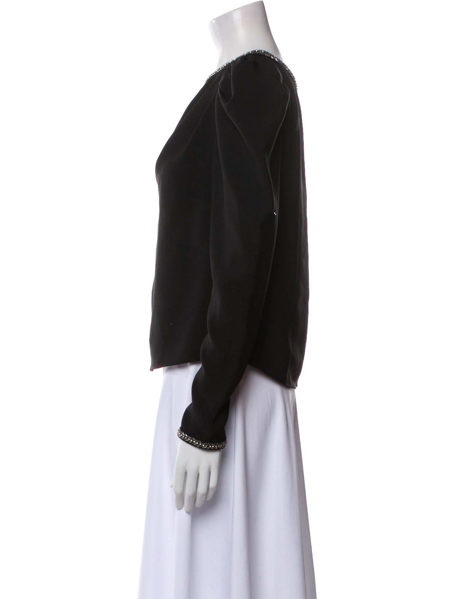 Self-Portrait One-Shoulder Long Sleeve Top