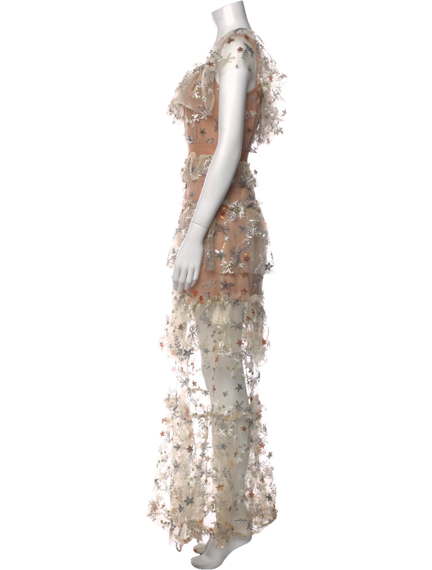 Self-Portrait Floral Print Long Dress