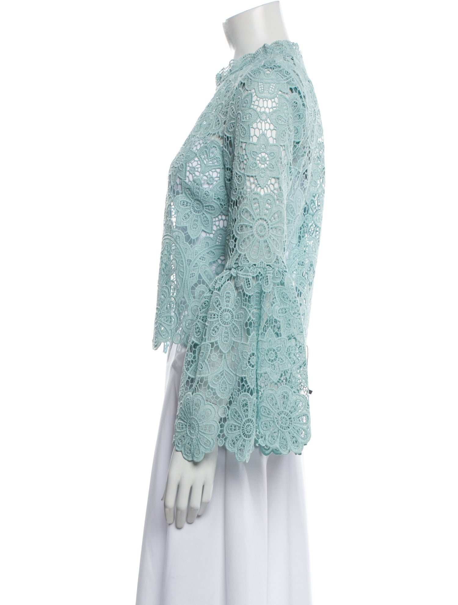 Self-Portrait Lace Pattern Mock Neck Top w/ Tags