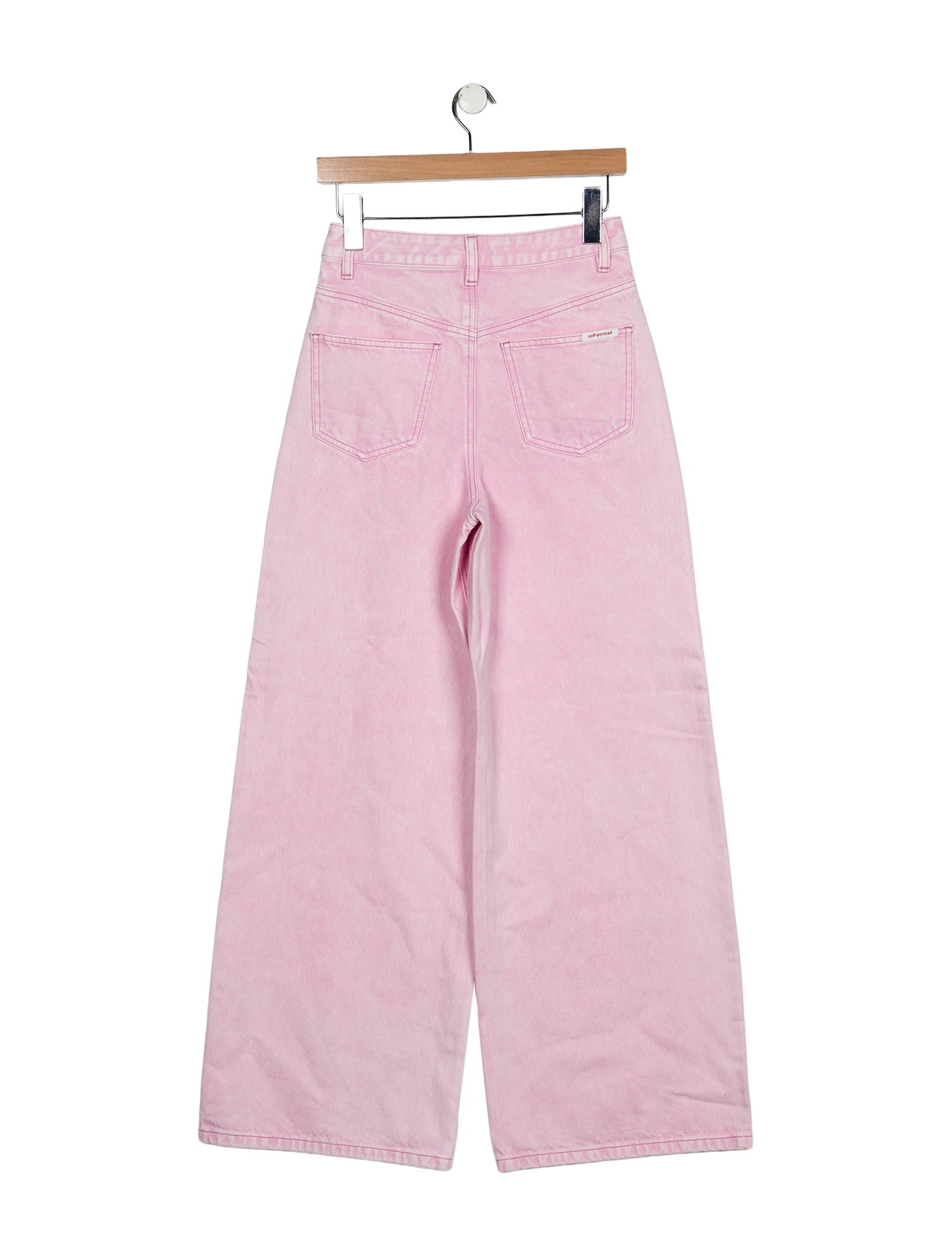 Self-Portrait High-Rise Wide Leg Jeans