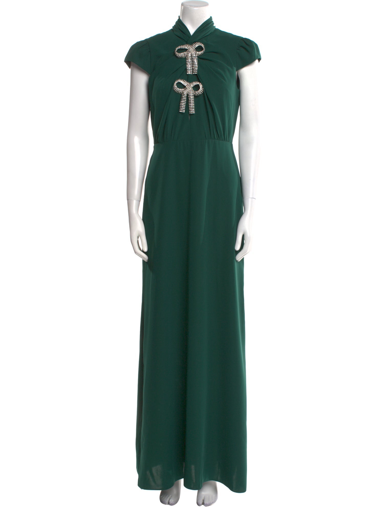 Self-Portrait Mock Neck Long Dress