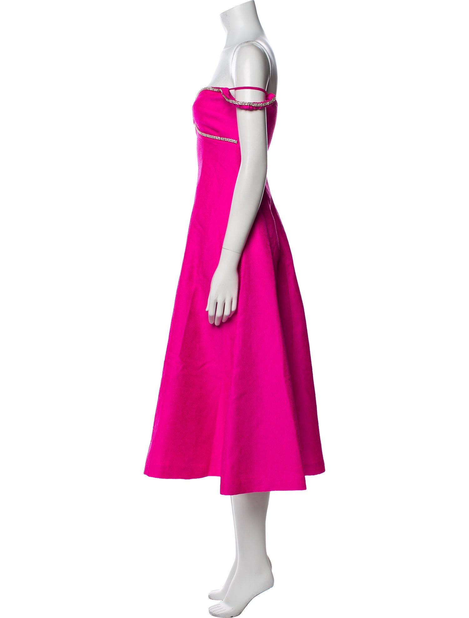 Self-Portrait Off-The-Shoulder Midi Length Dress