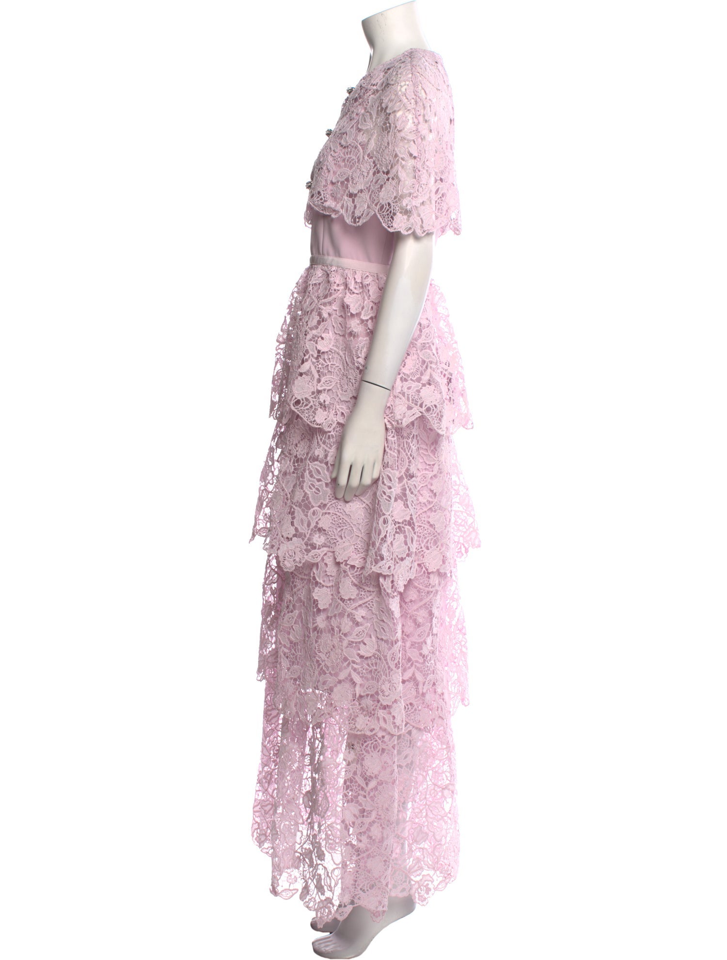 Self-Portrait Lace Pattern Long Dress