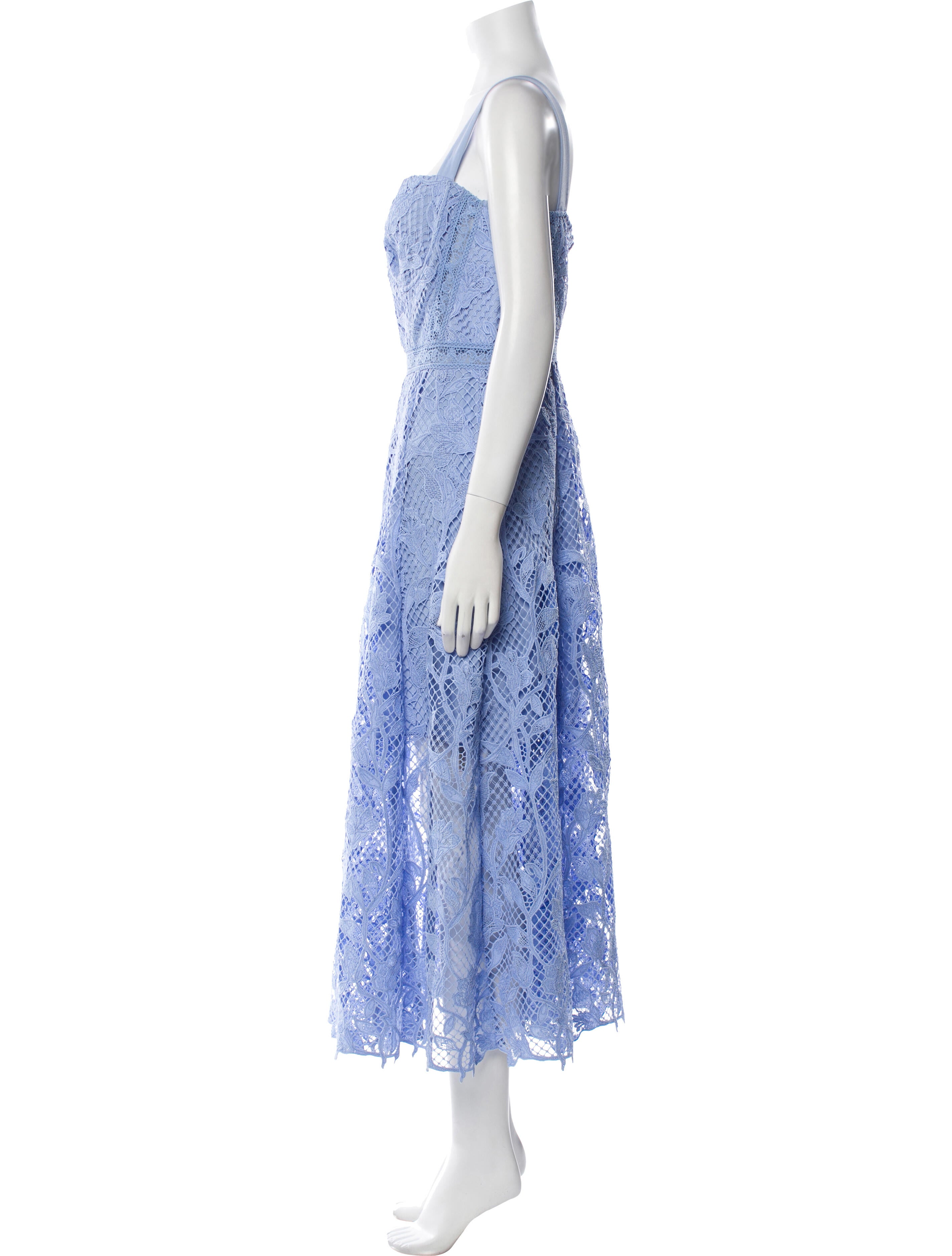 Self-Portrait Lace Pattern Long Dress