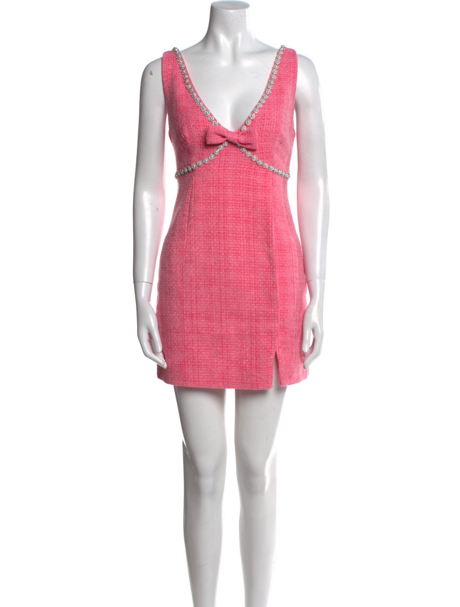 Self-Portrait V-Neck Mini Dress