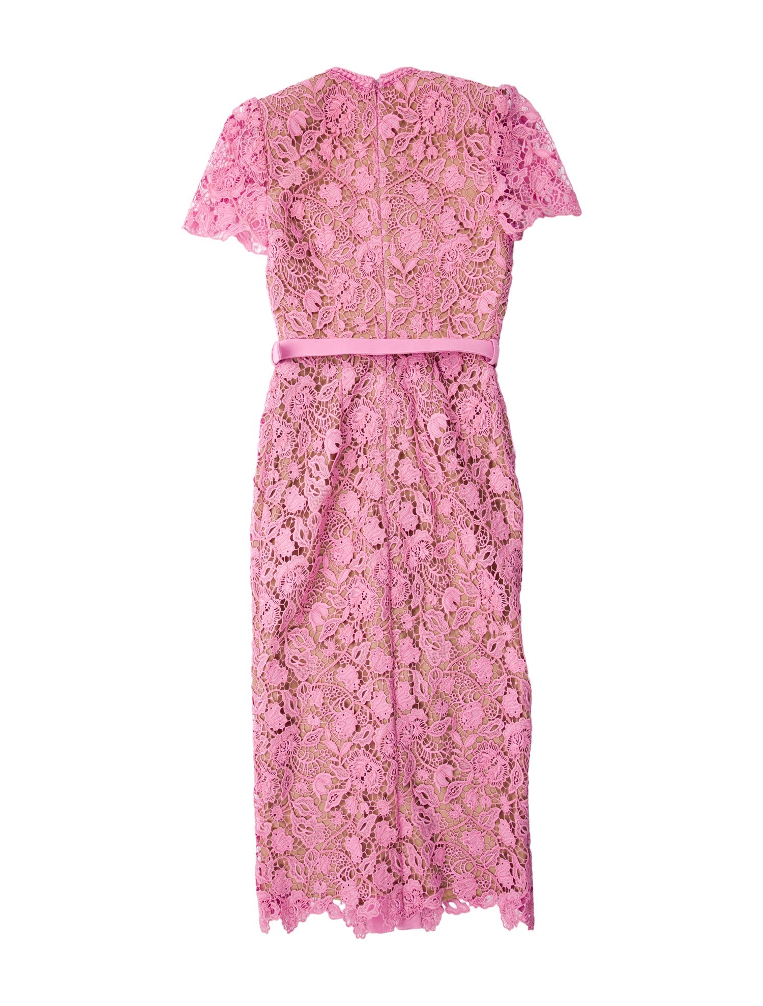 Self-Portrait Lace Pattern Midi Length Dress