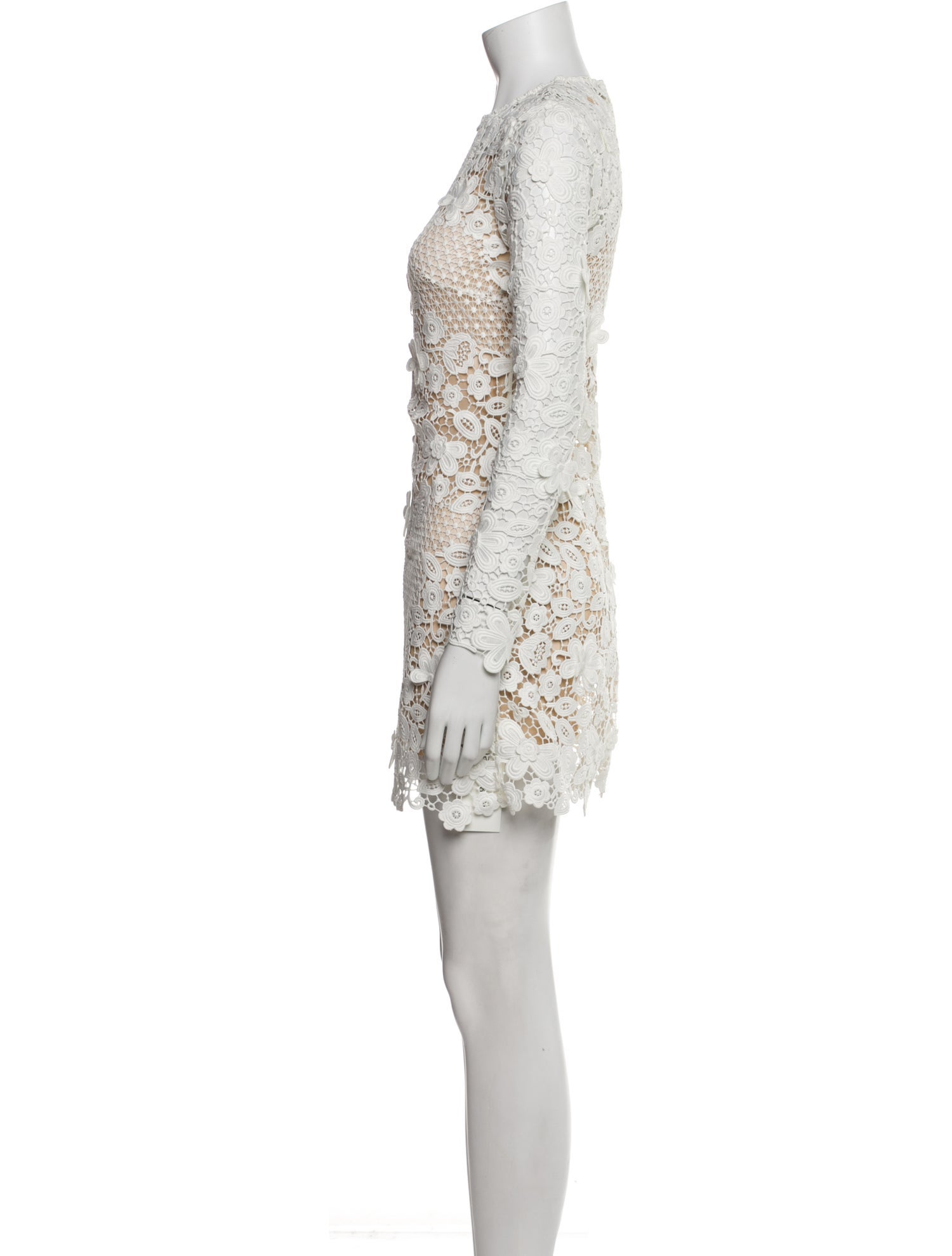 Self-Portrait Lace Pattern Mini Dress