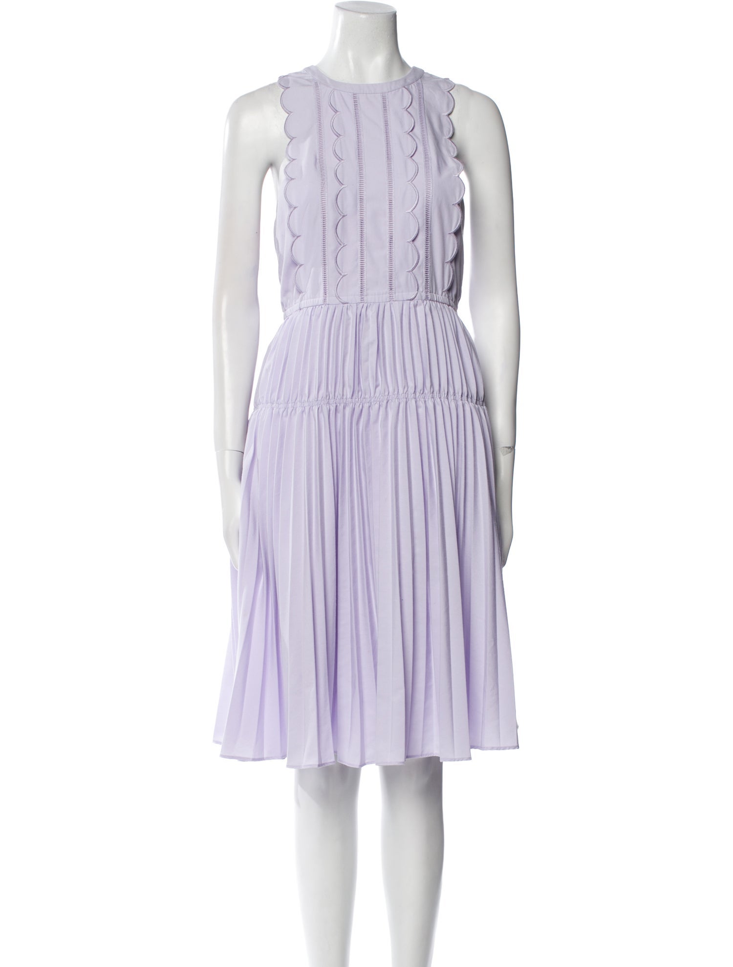 Self-Portrait Crew Neck Knee-Length Dress