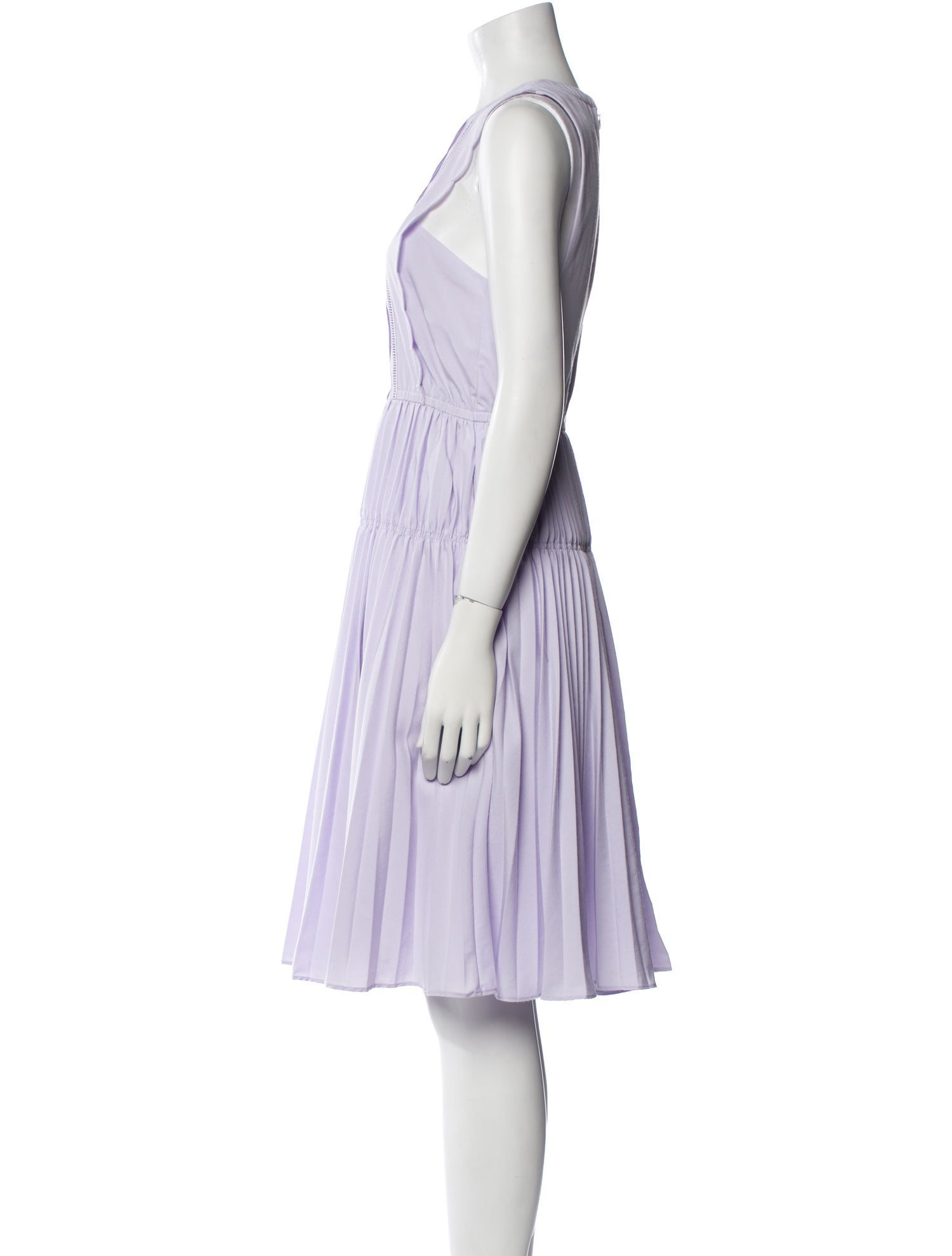 Self-Portrait Crew Neck Knee-Length Dress