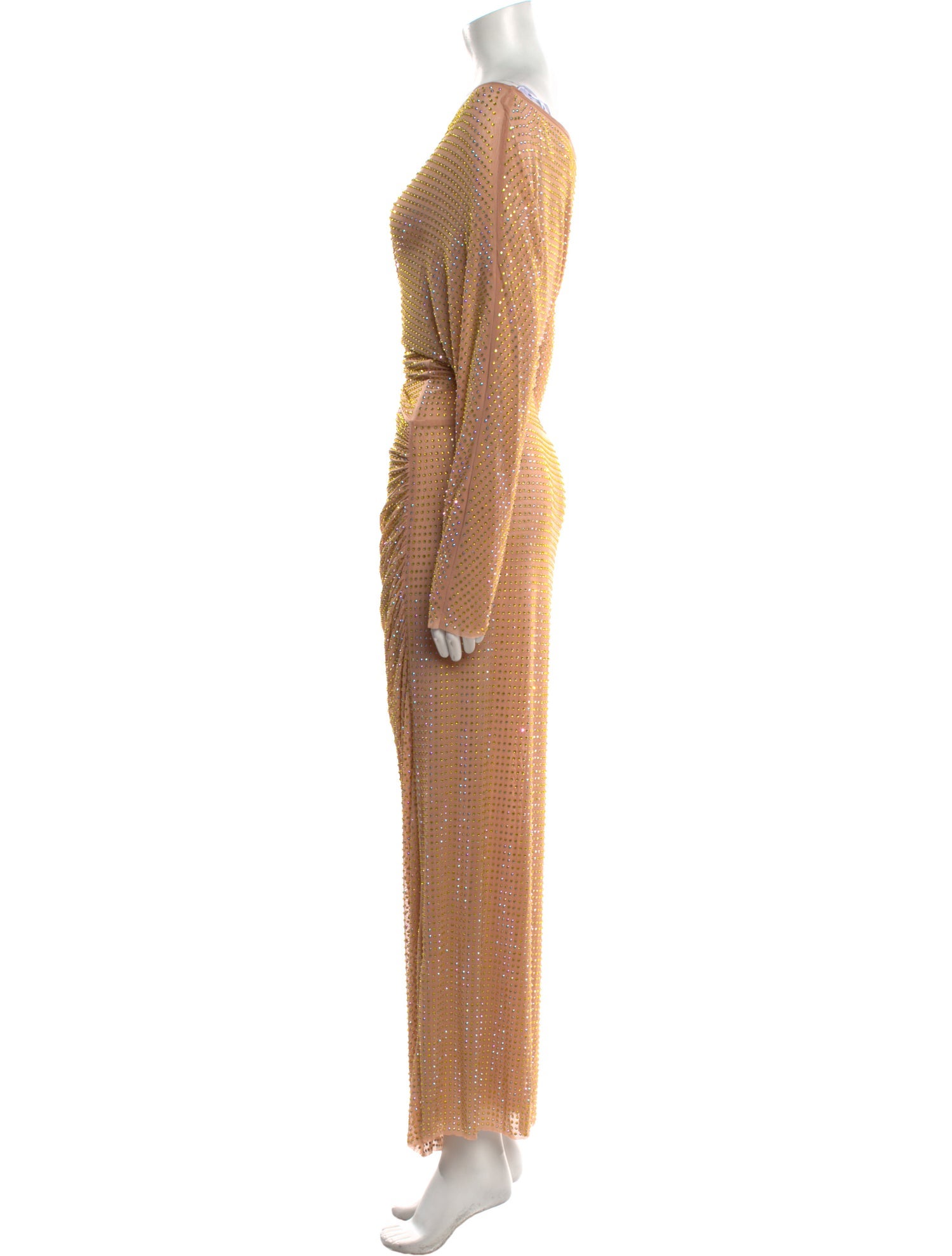 Self-Portrait Bateau Neckline Midi Length Dress