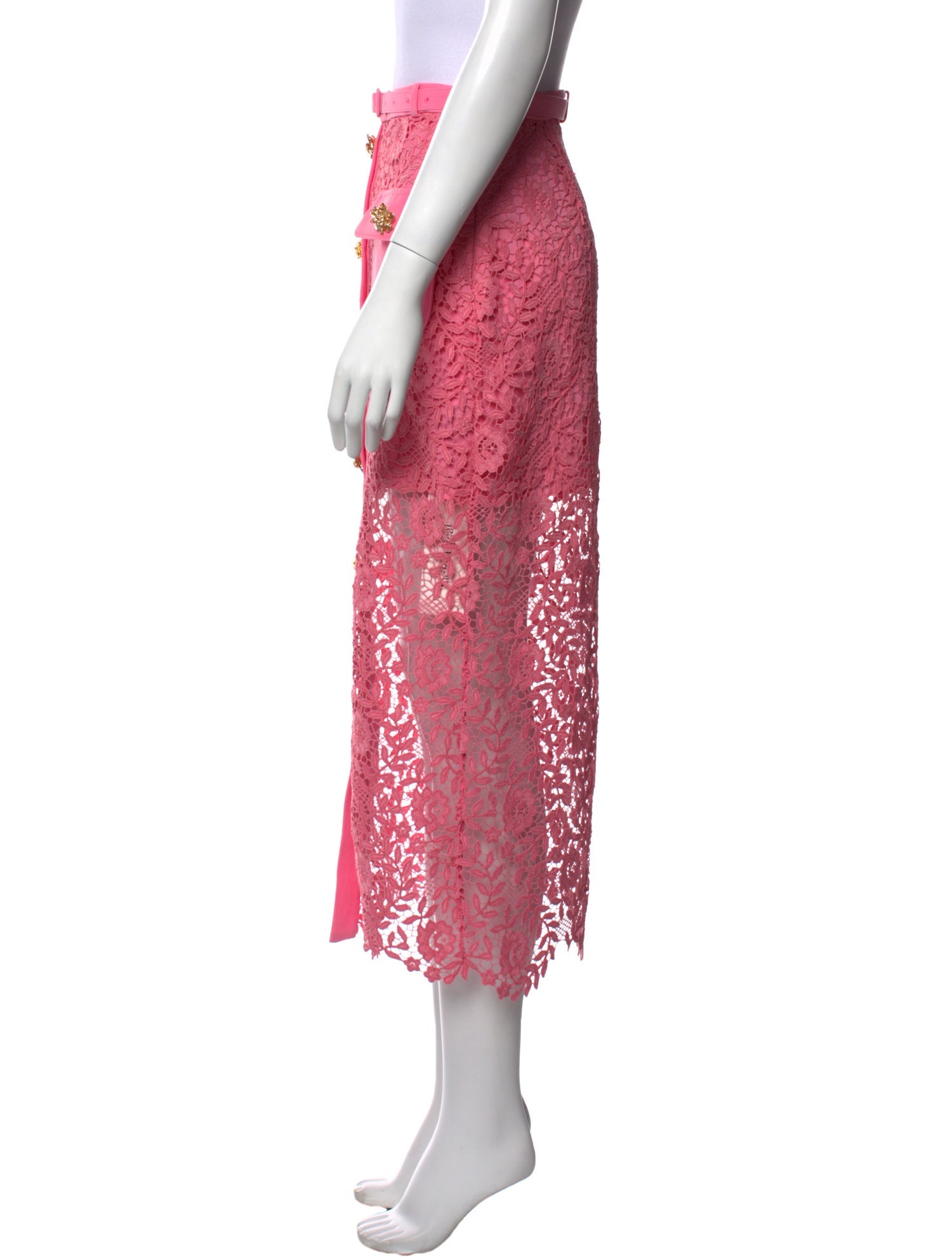 Self-Portrait Crystal Embellishments Midi Length Skirt