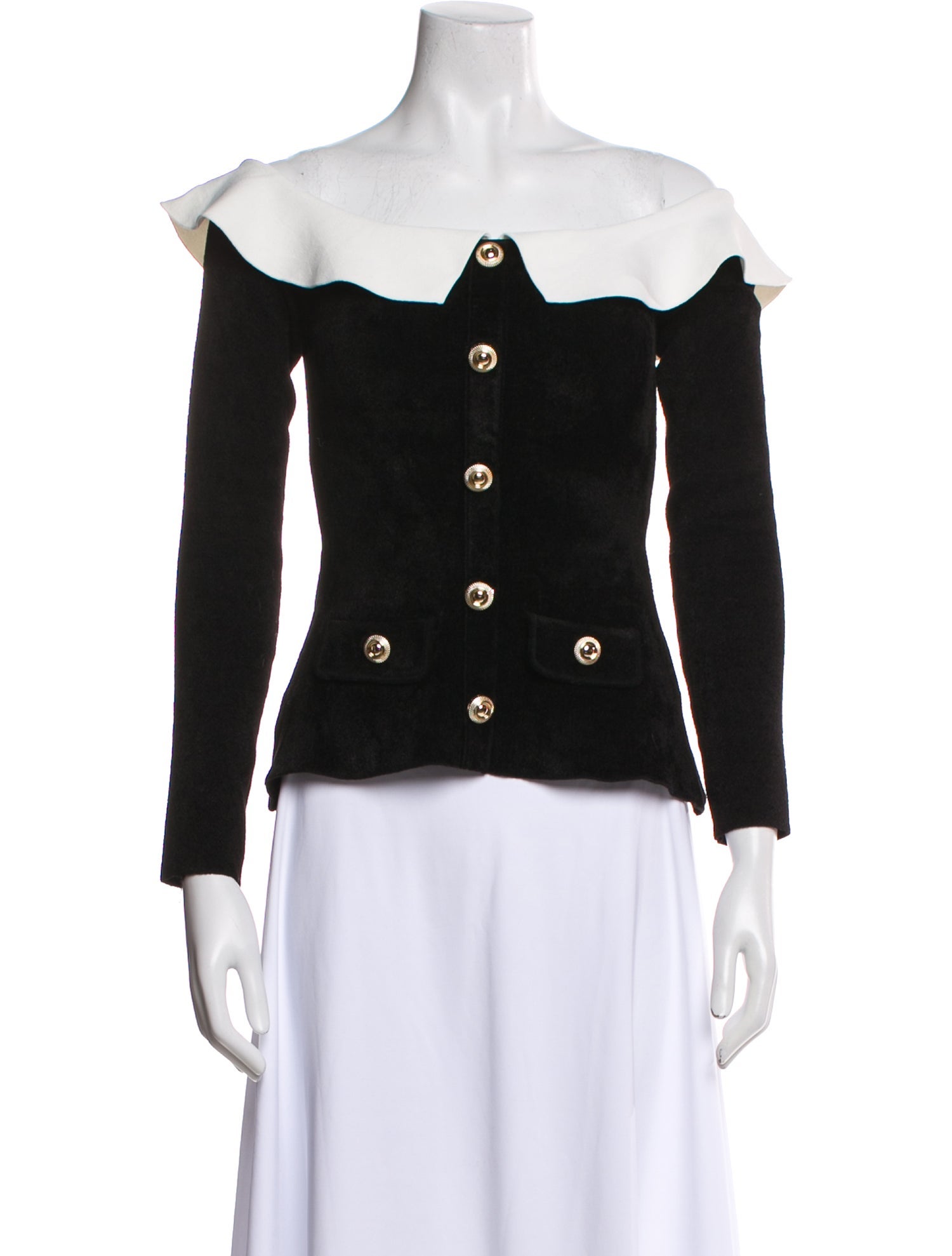 Self-Portrait Off-The-Shoulder Long Sleeve Top