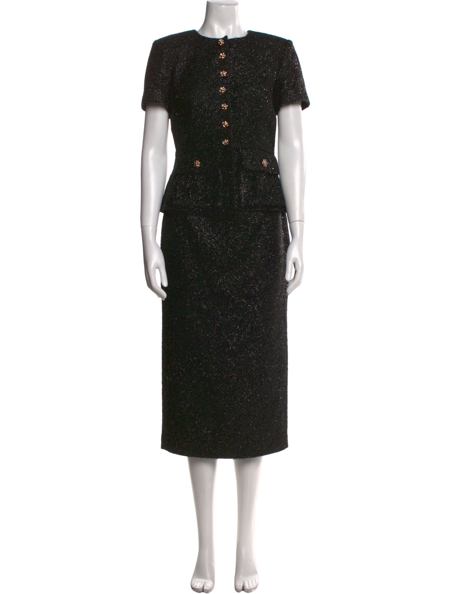 Self-Portrait Crew Neck Midi Length Dress