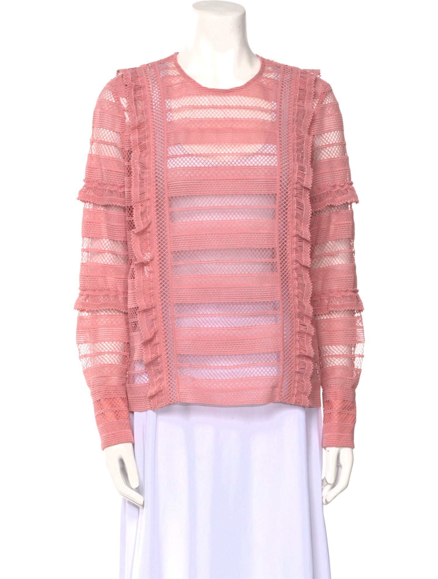 Self-Portrait Lace Lace Pattern Top