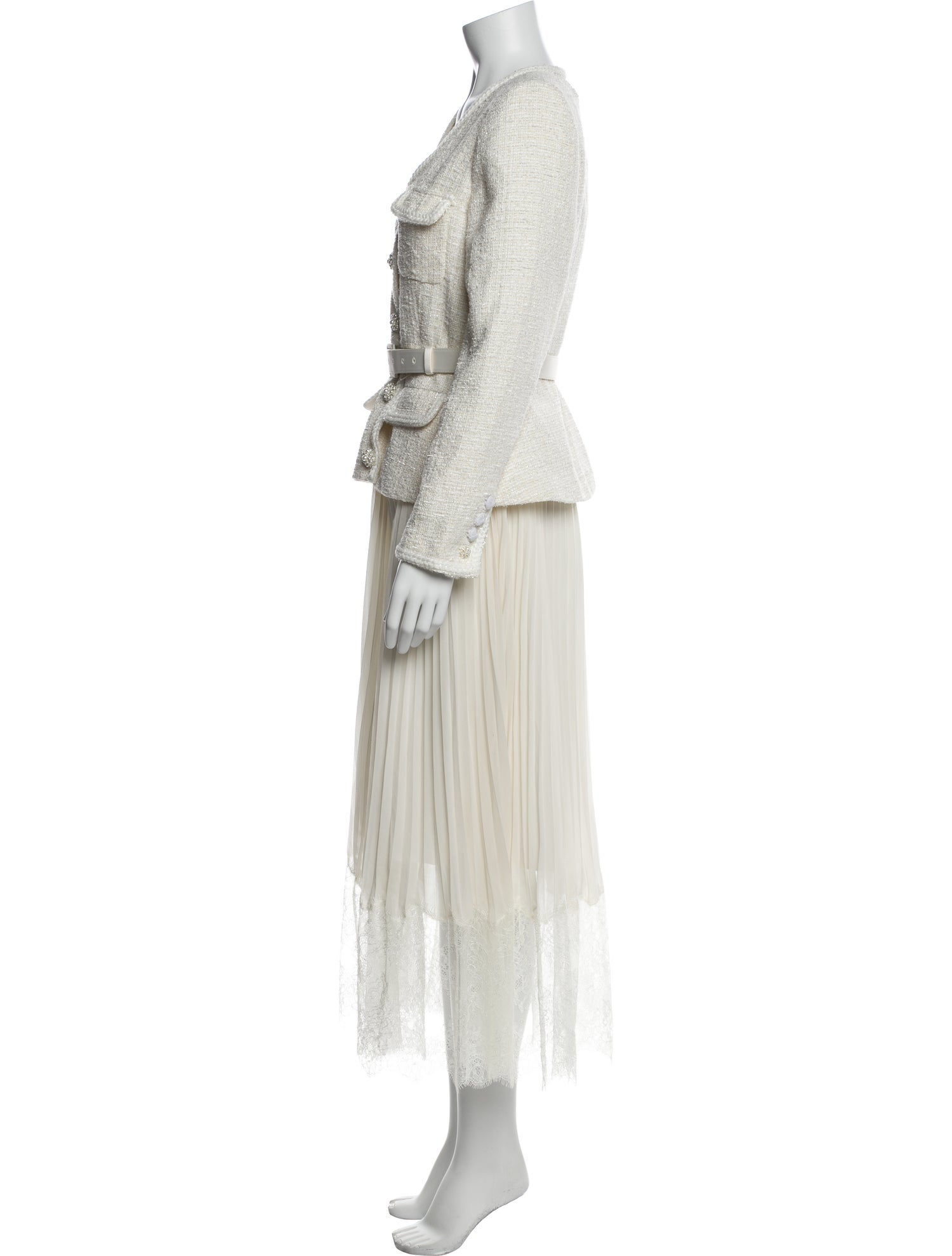 Self-Portrait V-Neck Long Dress