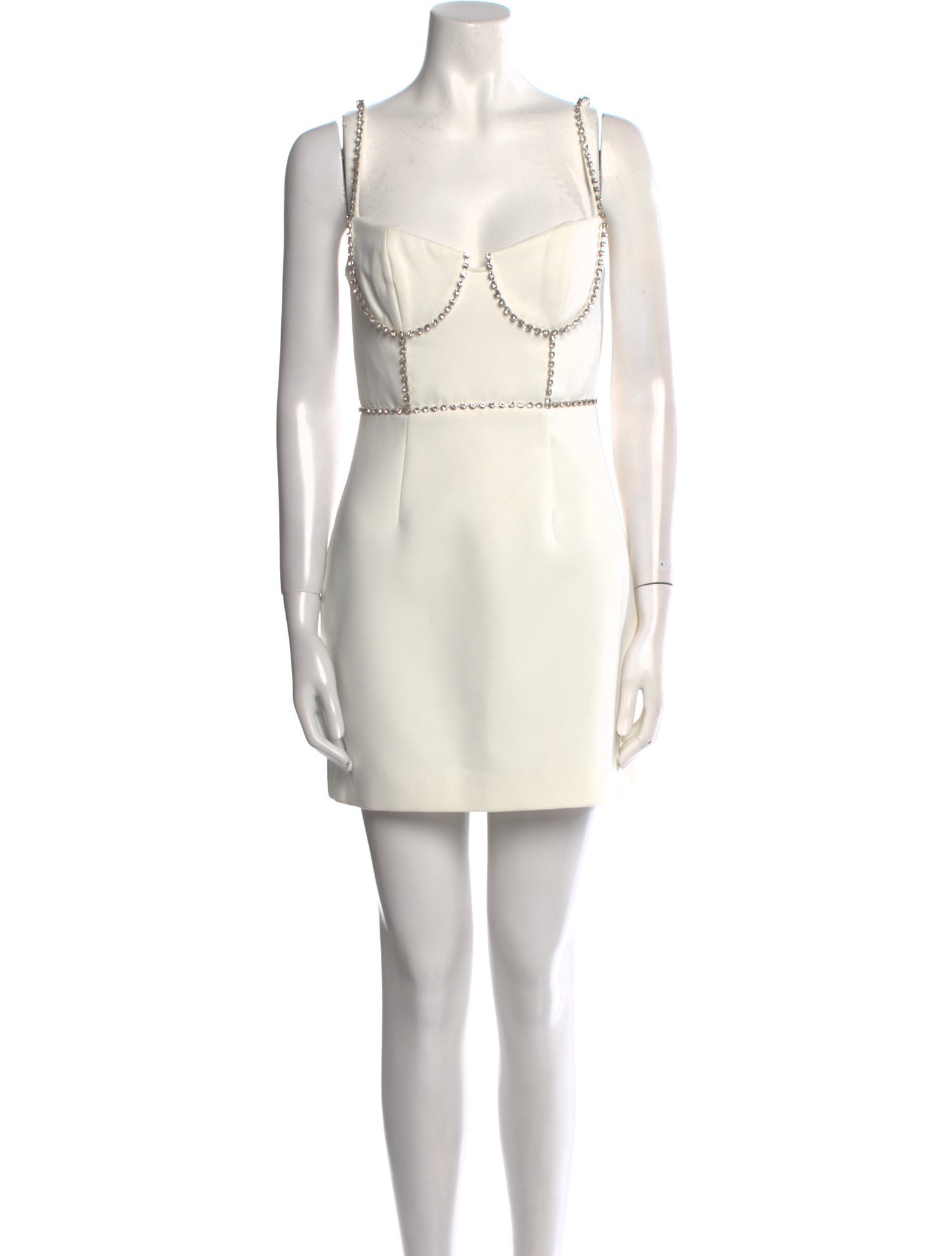 Self-Portrait White Crepe Bow Mini Dress Mini Dress