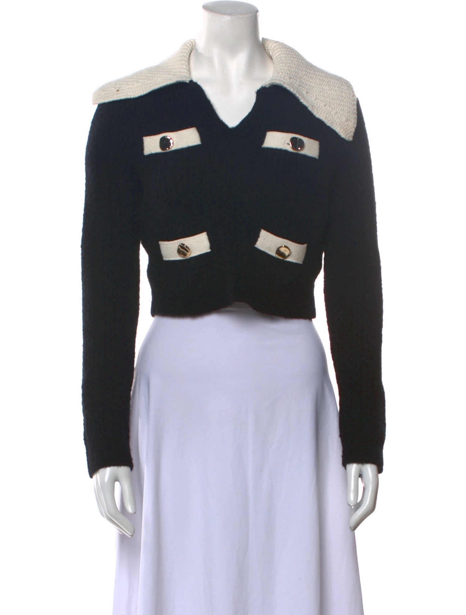 Self-Portrait Alpaca V-Neck Sweater