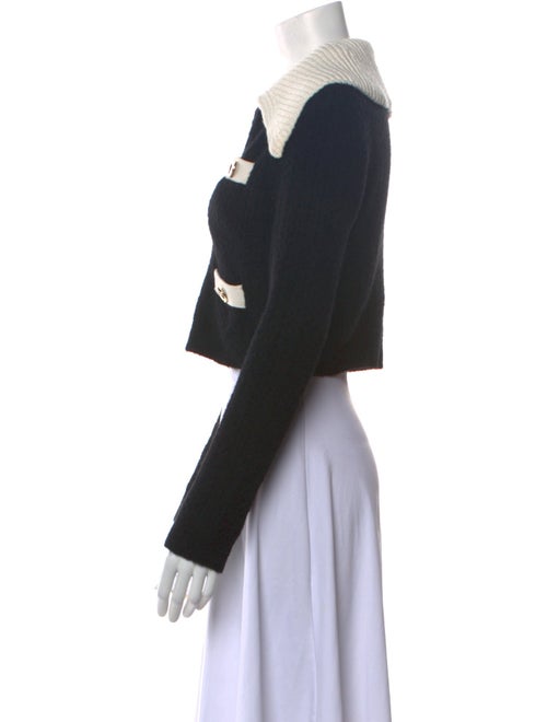 Self-Portrait Alpaca V-Neck Sweater