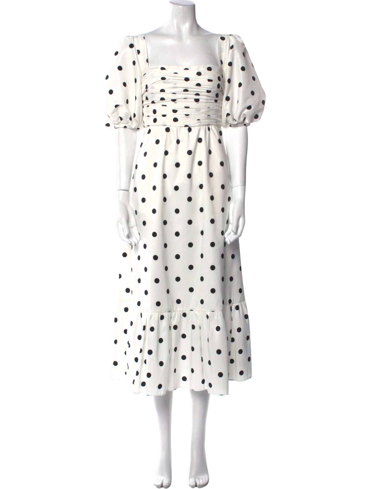 Self-Portrait Polka Dot Print Long Dress