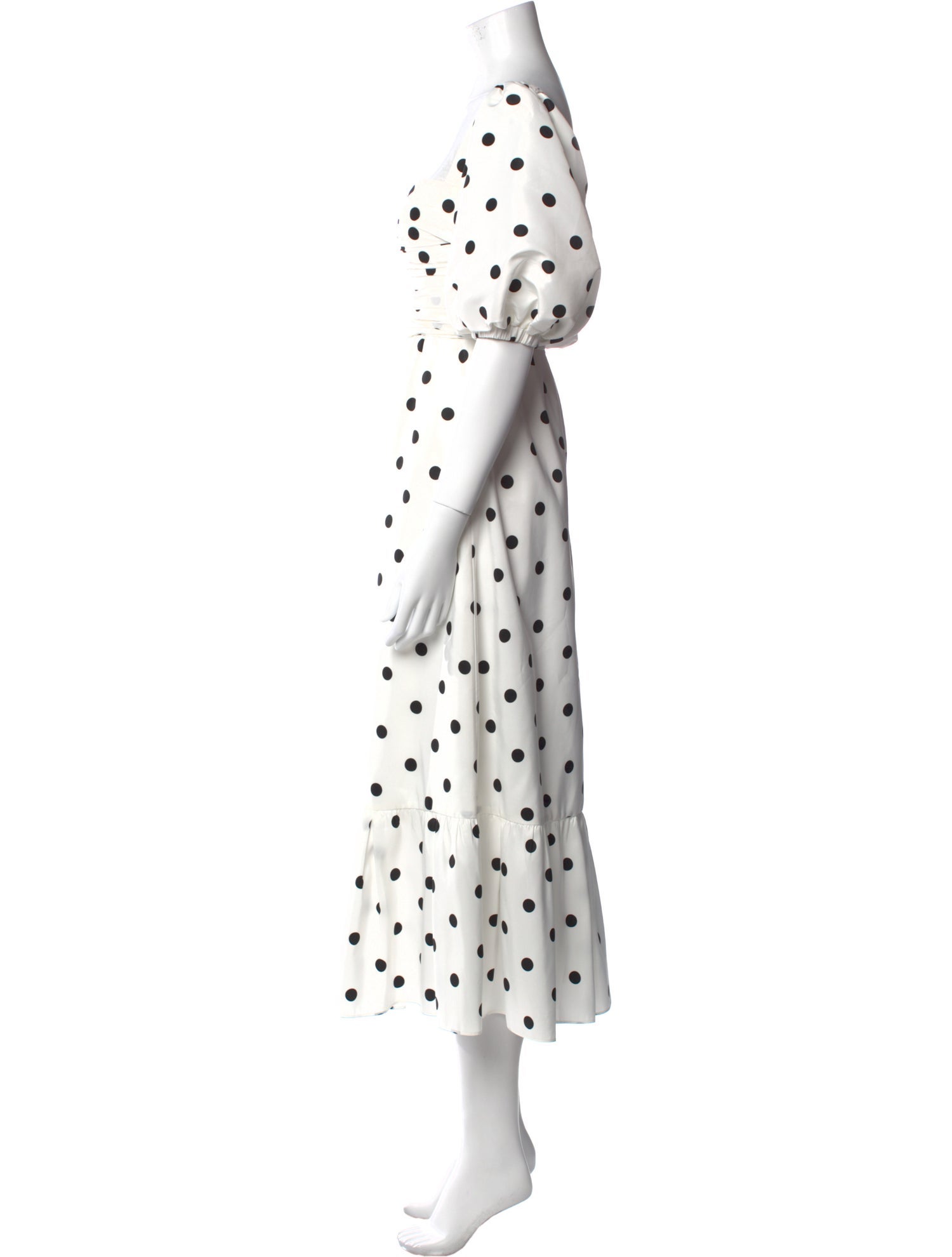 Self-Portrait Polka Dot Print Long Dress