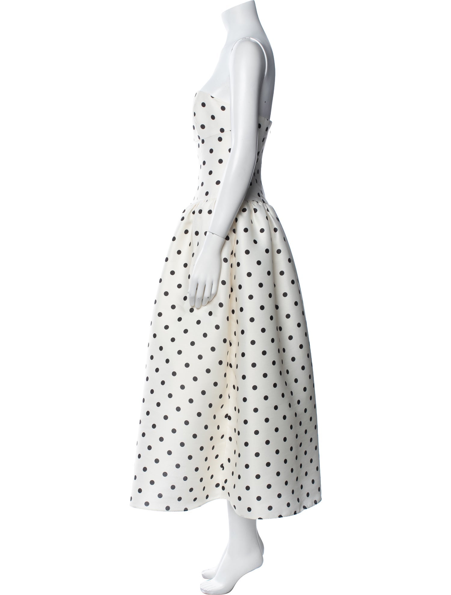Self-Portrait Polka Dot Print Midi Length Dress
