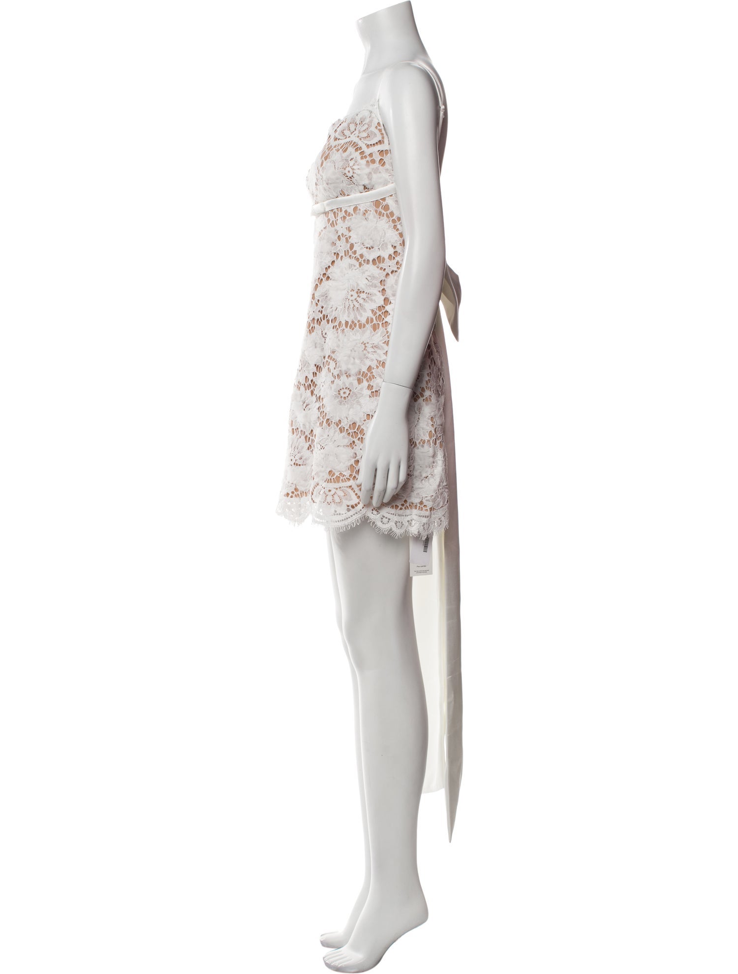 Self-Portrait Lace Pattern Mini Dress