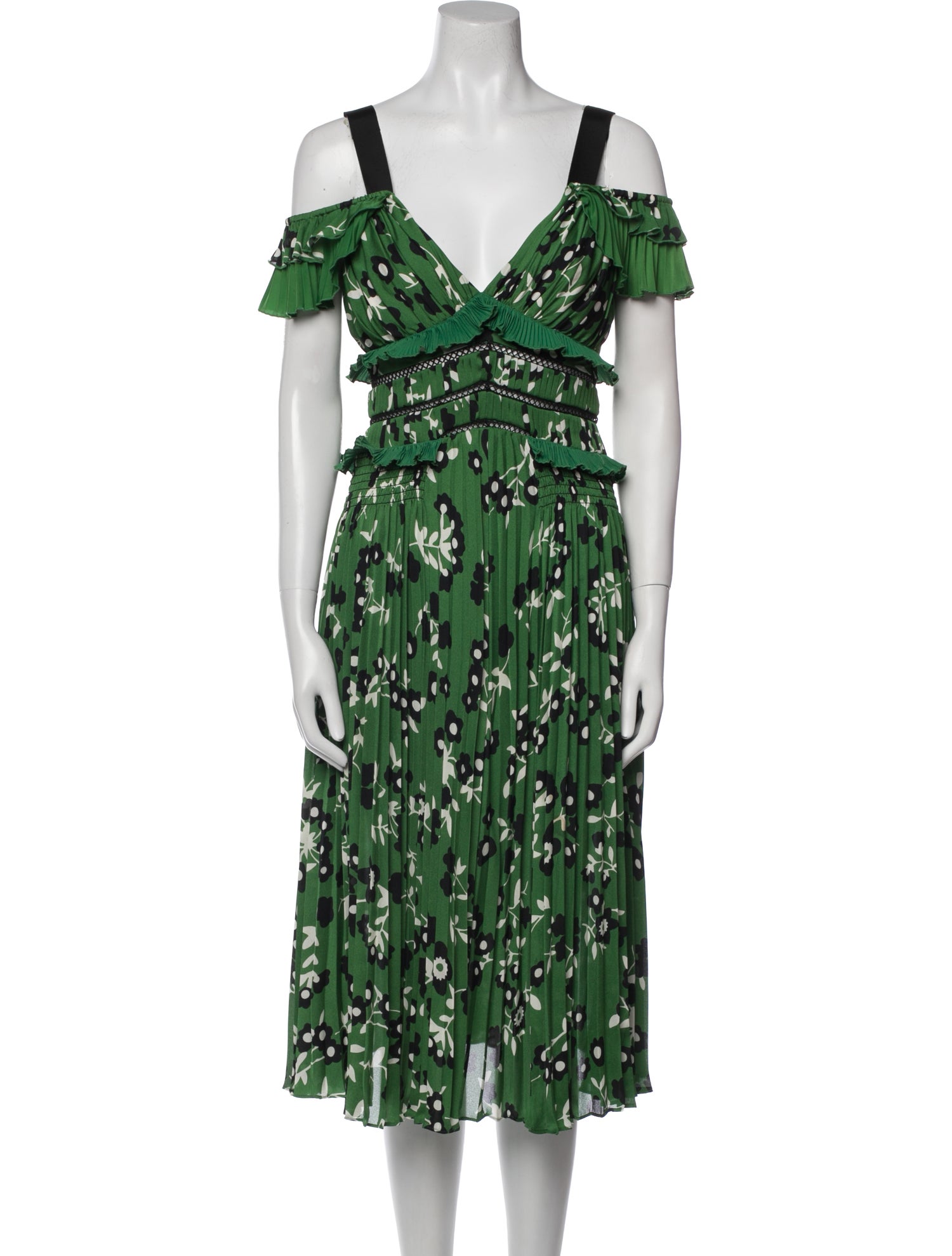 Self-Portrait Printed Midi Length Dress