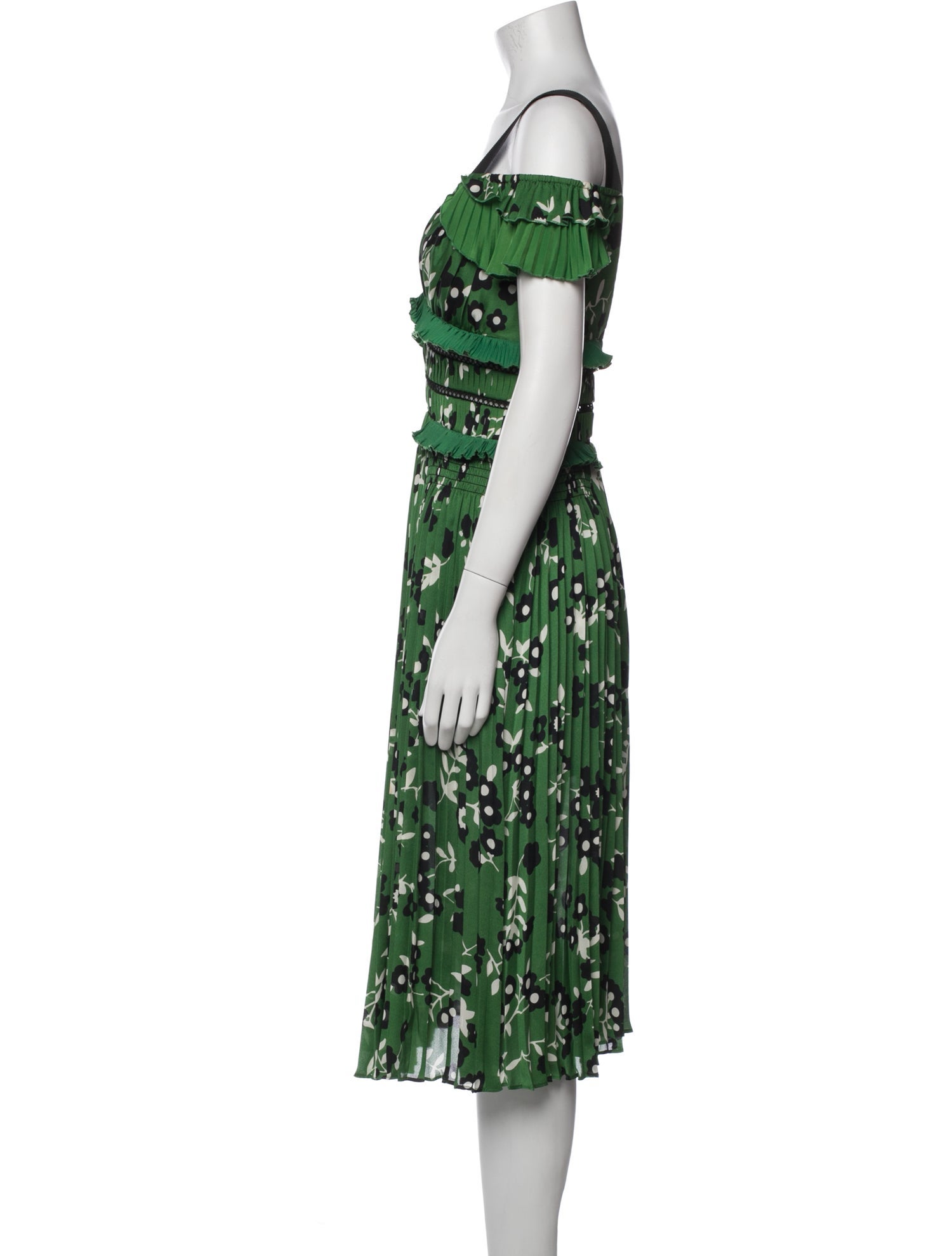 Self-Portrait Printed Midi Length Dress