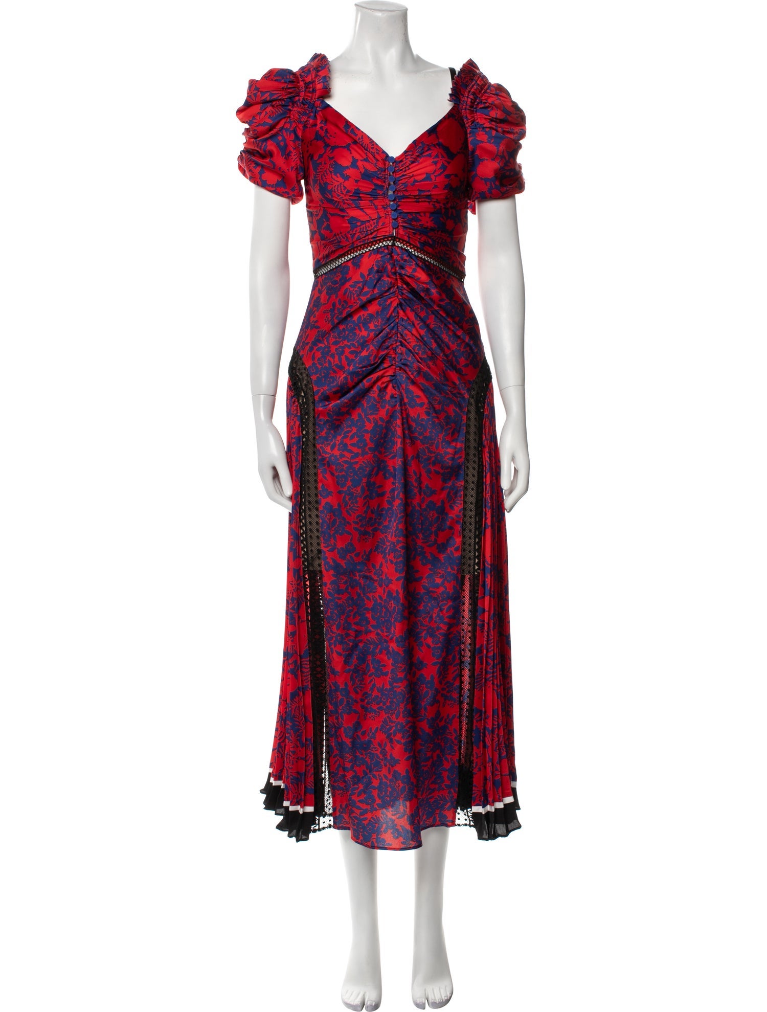 Self-Portrait Floral Print Long Dress