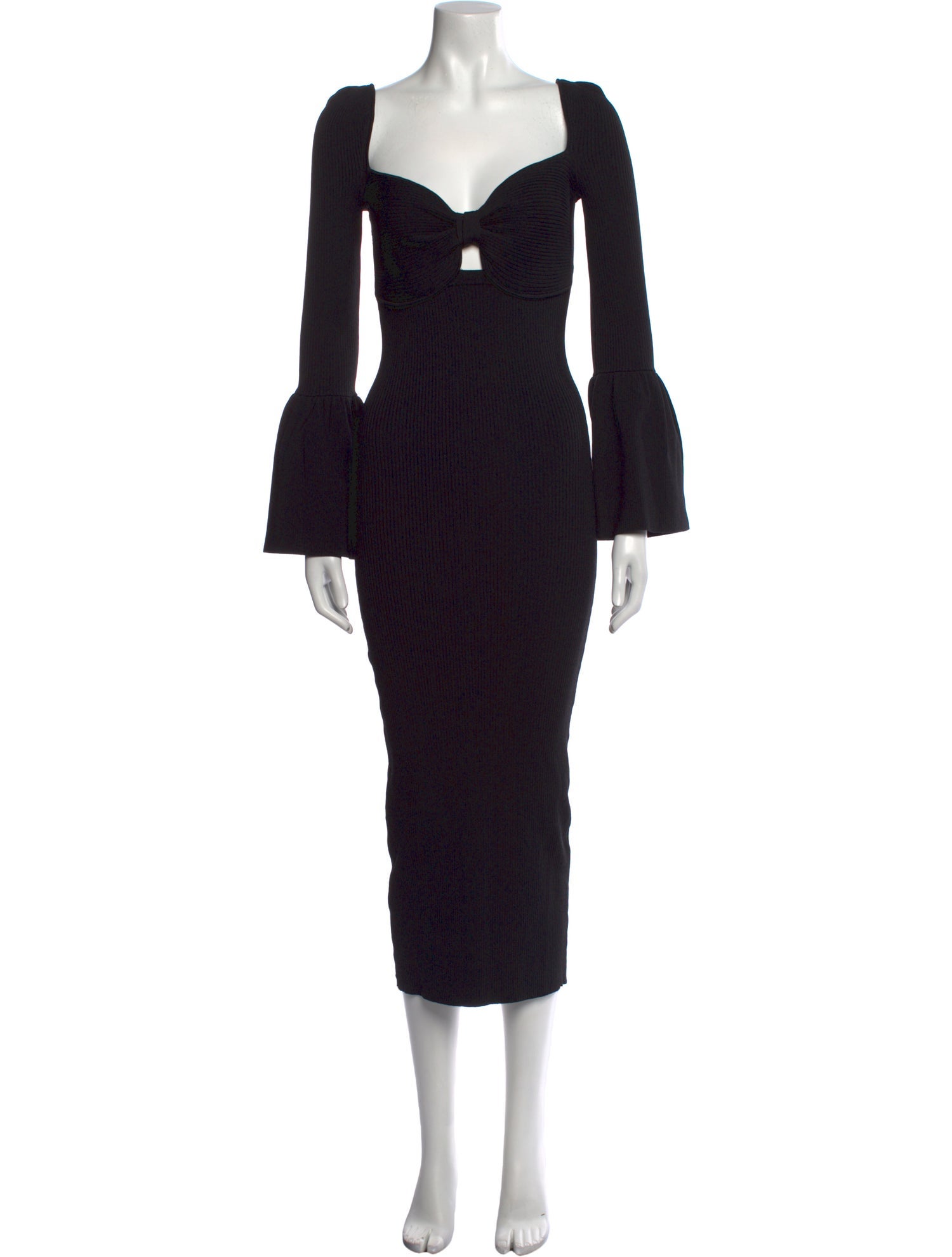 Self-Portrait Square Neckline Long Dress