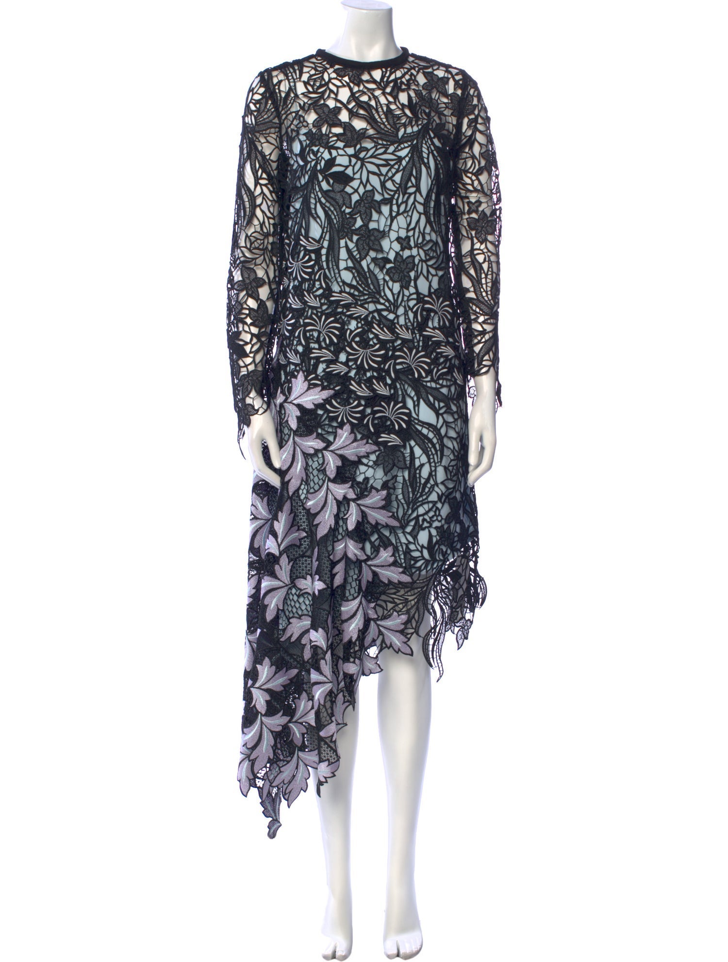 Self-Portrait Lace Pattern Long Dress