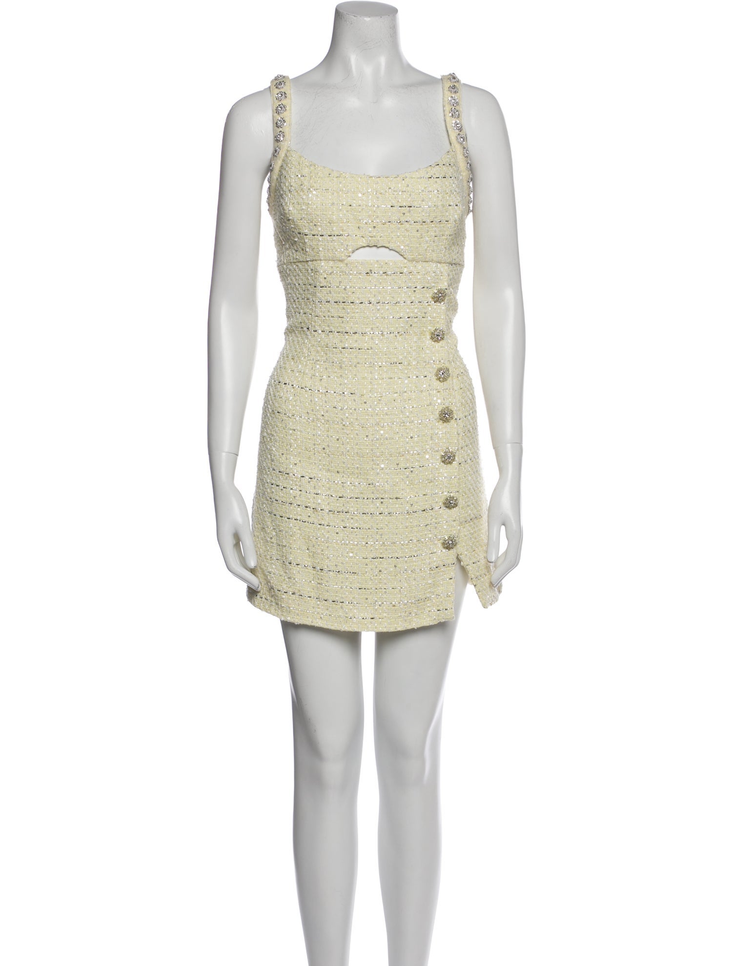 Self-Portrait Tweed Pattern Mini Dress