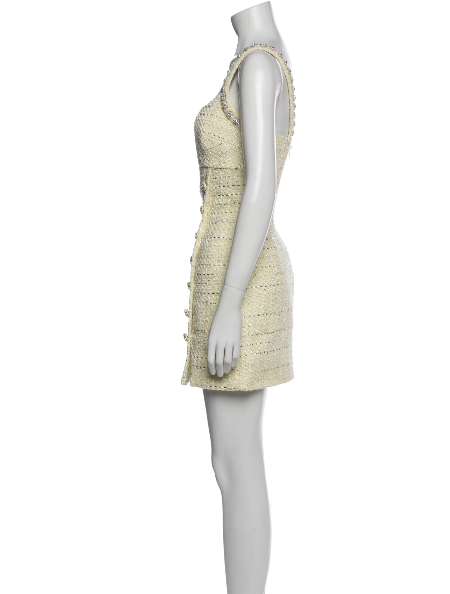 Self-Portrait Tweed Pattern Mini Dress