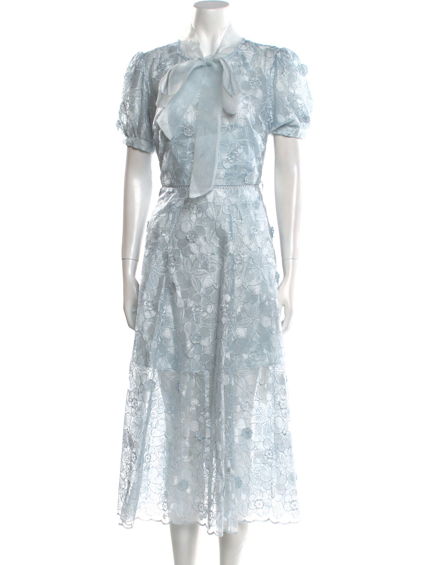 Self-Portrait Lace Pattern Long Dress