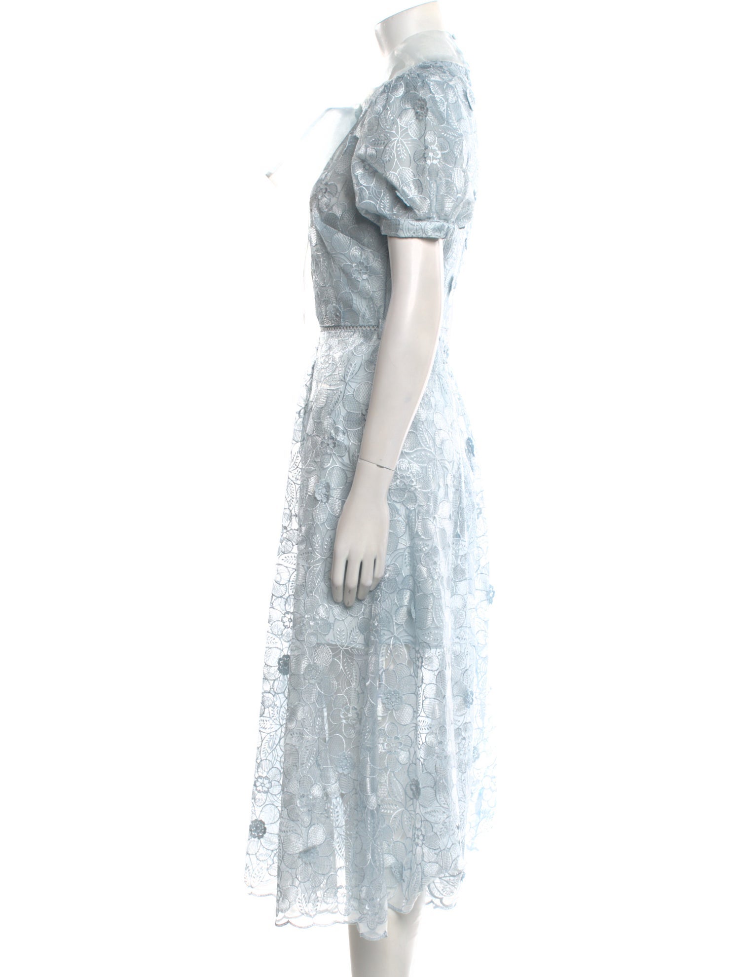Self-Portrait Lace Pattern Long Dress