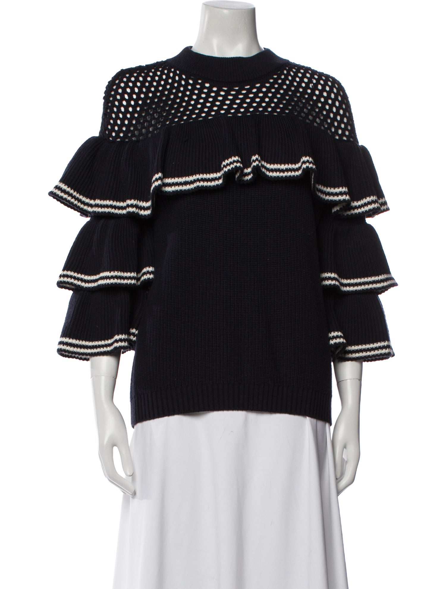 Self-Portrait Wool Striped Sweater