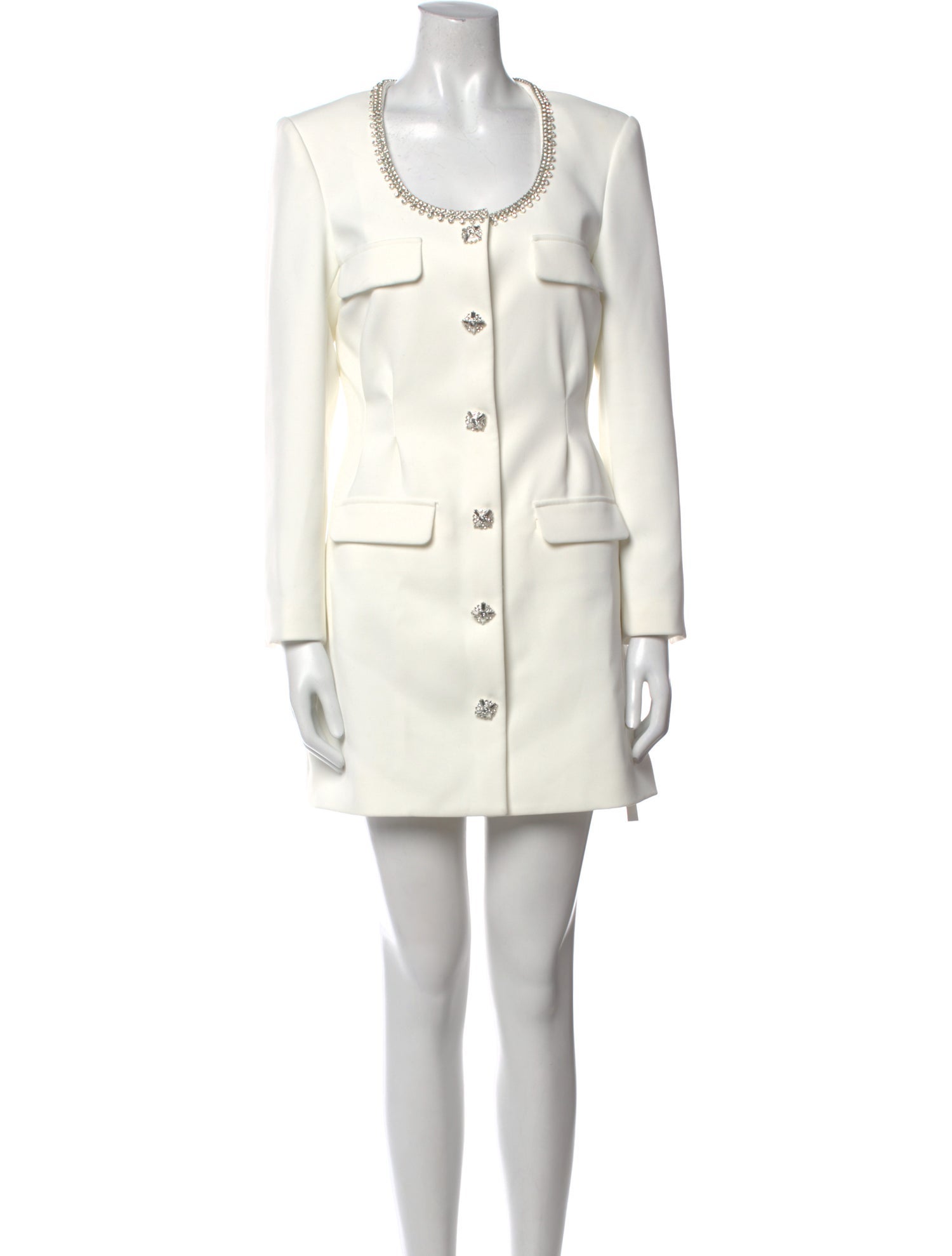 Self-Portrait Scoop Neck Mini Dress