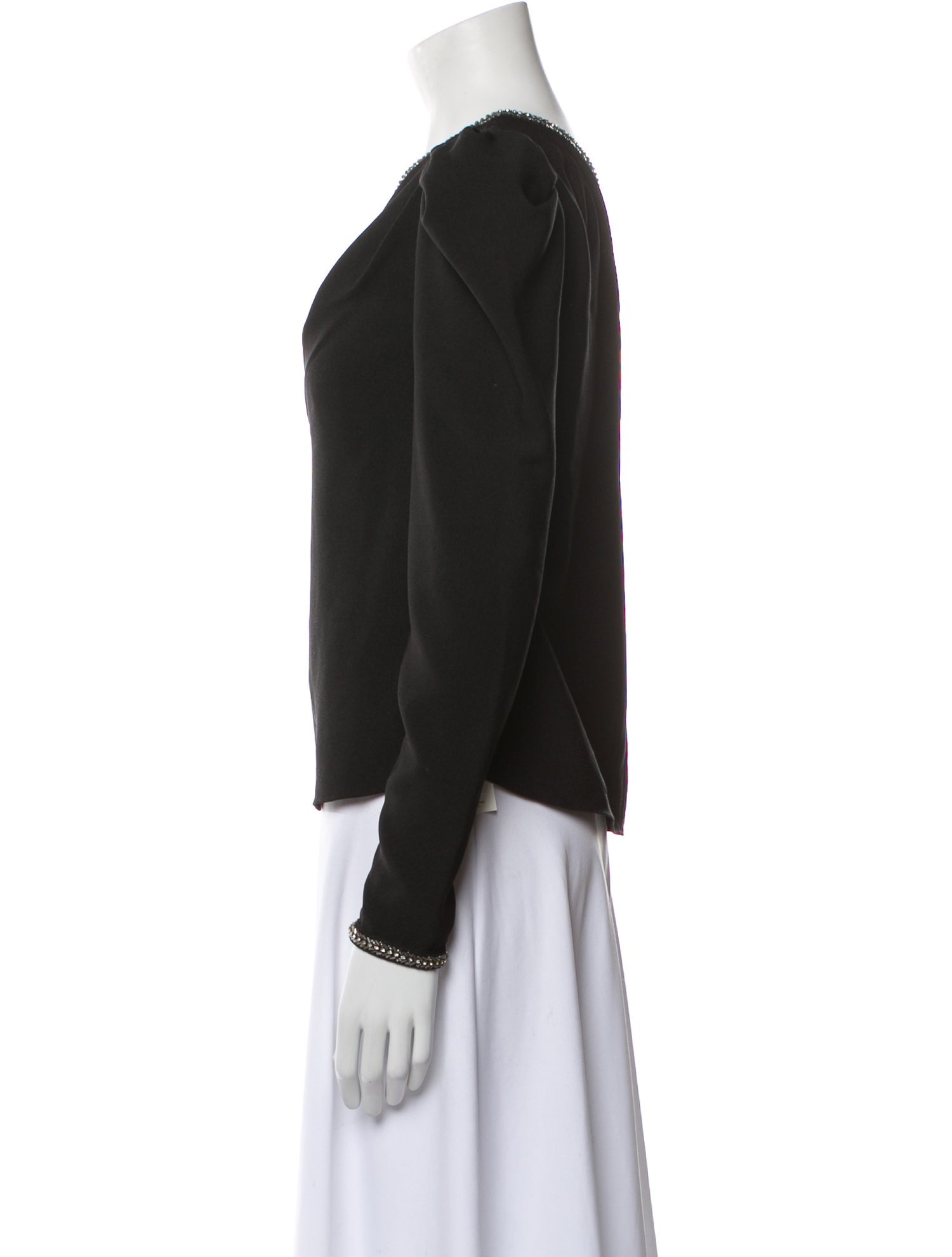 Self-Portrait One-Shoulder Long Sleeve Top