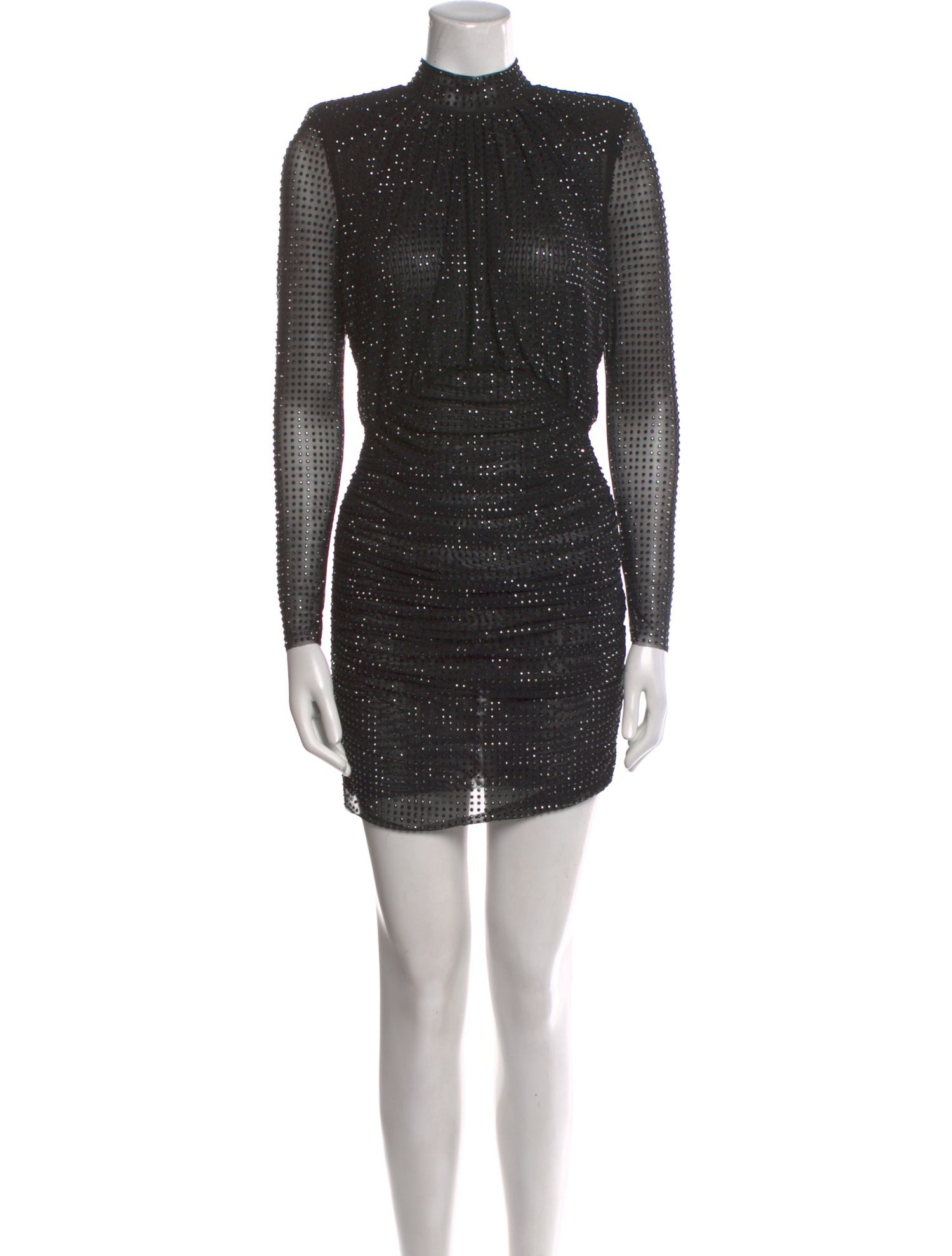 self portrait black mini dress self-portrait - Black Knit Bow Mini Dress main image 1